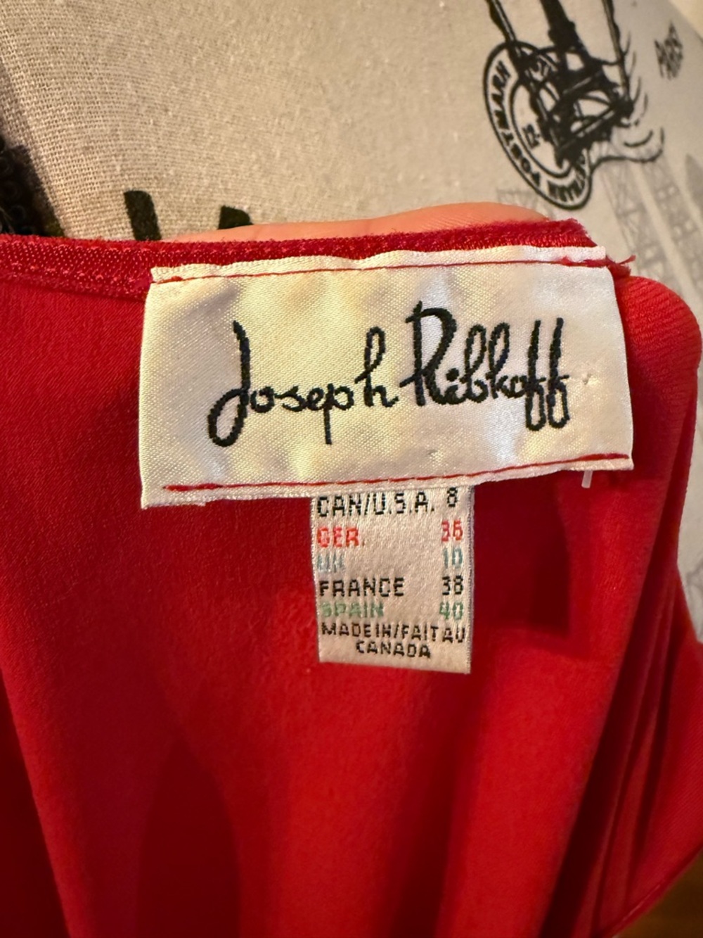 Joseph Ribkoff Red Ruched Tank Top - Picture 7 of 7